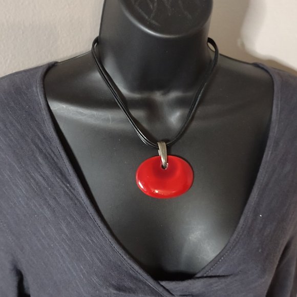 Chico's Jewelry - Red And Black 20 Inch Chico's Necklace